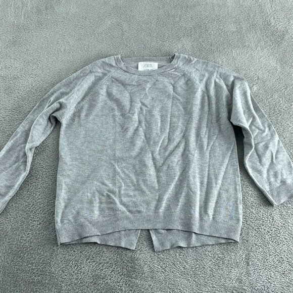 Zara Gray Viscose Blend Sweater For Kids Size 11-12 1206 - Picture 1 of 9